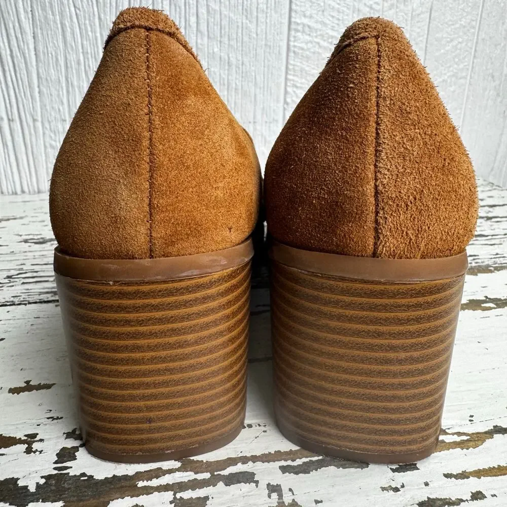 Alex Marie Women's Farin Loafer Pump Shoes Brown Leather Suede Size 8.5 M Camel - Picture 7 of 11
